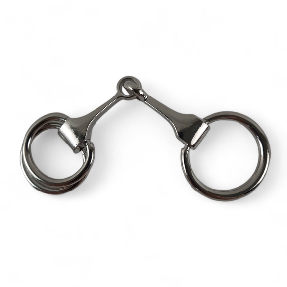 Silver Horsebit Scarf Ring Clip Equestrian D-Ring Snaffle Gift Box - Picture 3 of 12